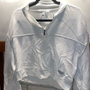 crop 1/2 zip sweater and cardigan